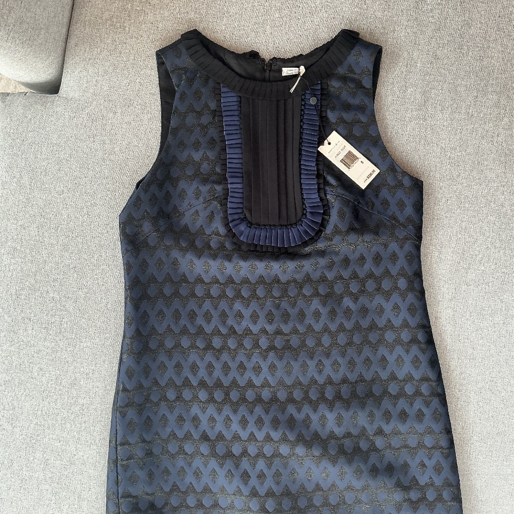 NWT Brocade Shift Dress - Leon Max - size 8 / M - silk lined - see video!